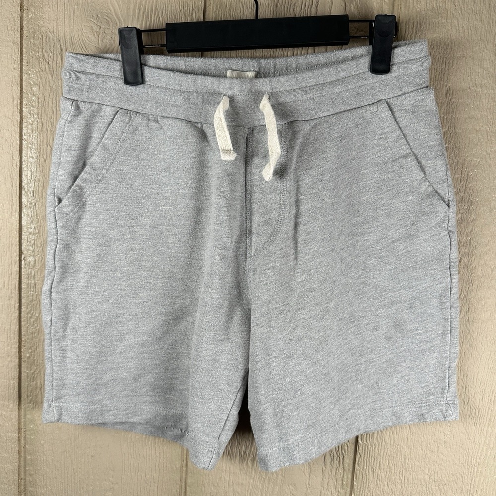 Flint and Tinder Sweat Shorts Mens Medium Gray Cotton Made in USA Drawstring